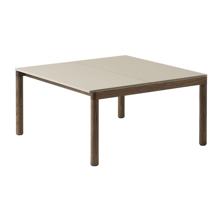 Couple 2 Plain sofabord 80x84x40 cm - Sand/Dark oiled oak - Muuto