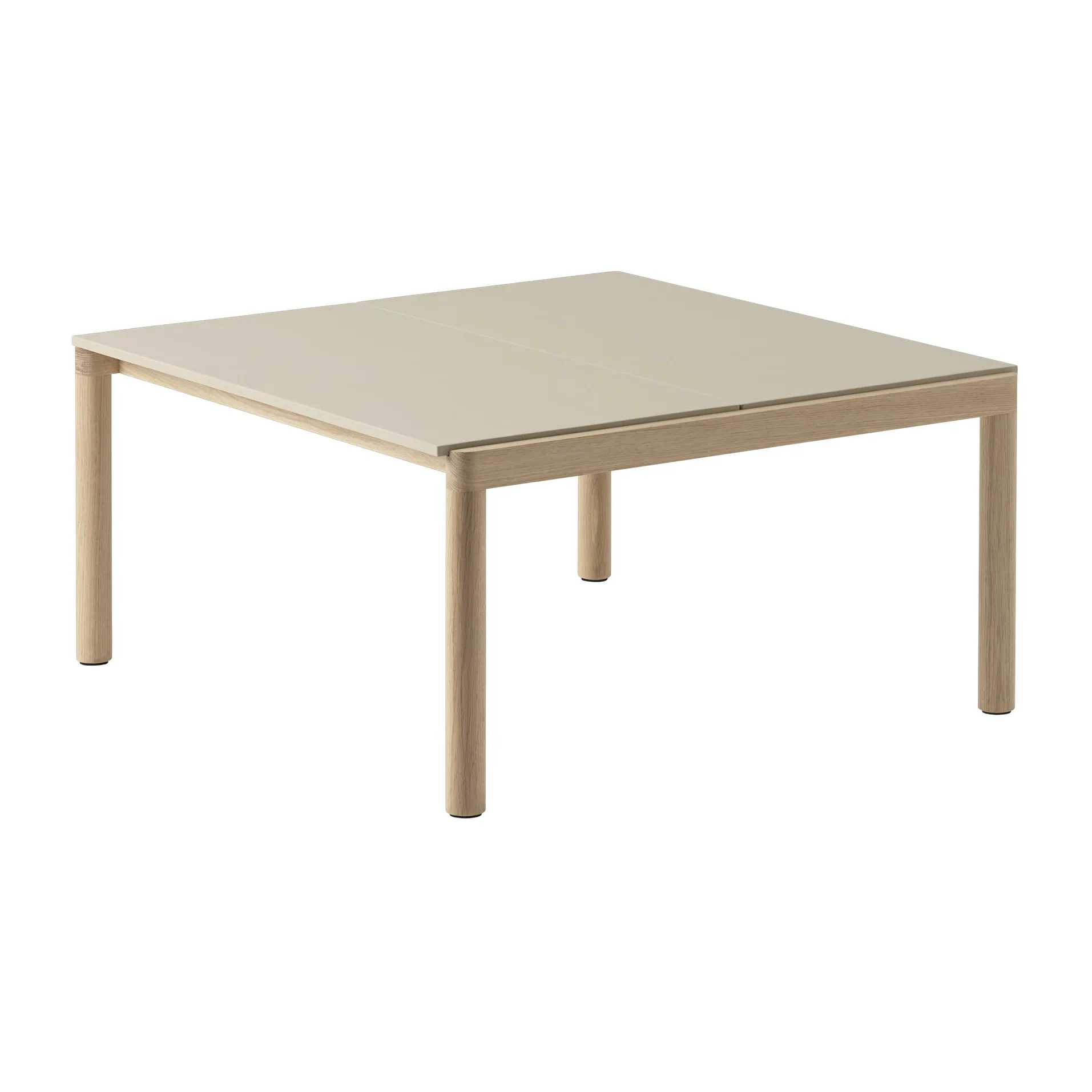 Couple 2 Plain sofabord 80x84x40 cm, Sand/Oak Muuto