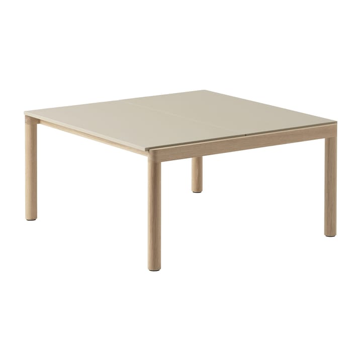 Couple 2 Plain sofabord 80x84x40 cm - Sand/Oak - Muuto