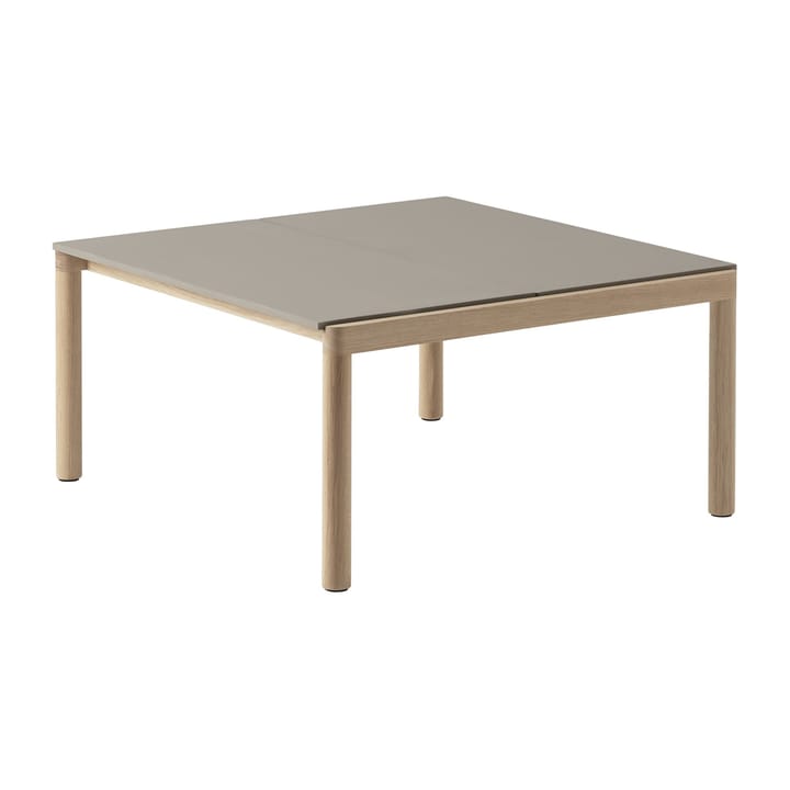 Couple 2 Plain sofabord 80x84x40 cm - Taupe/Oak - Muuto