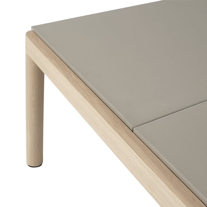 Couple 2 Plain sofabord 80x84x40 cm, Taupe/Oak Muuto