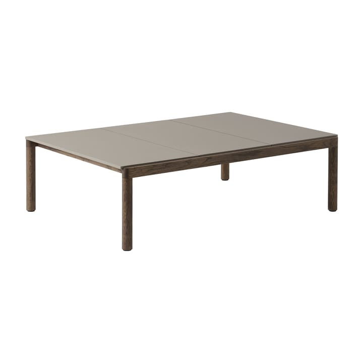 Couple 3 Plain sofabord 120x84x35 cm - Taupe/Dark oiled oak - Muuto