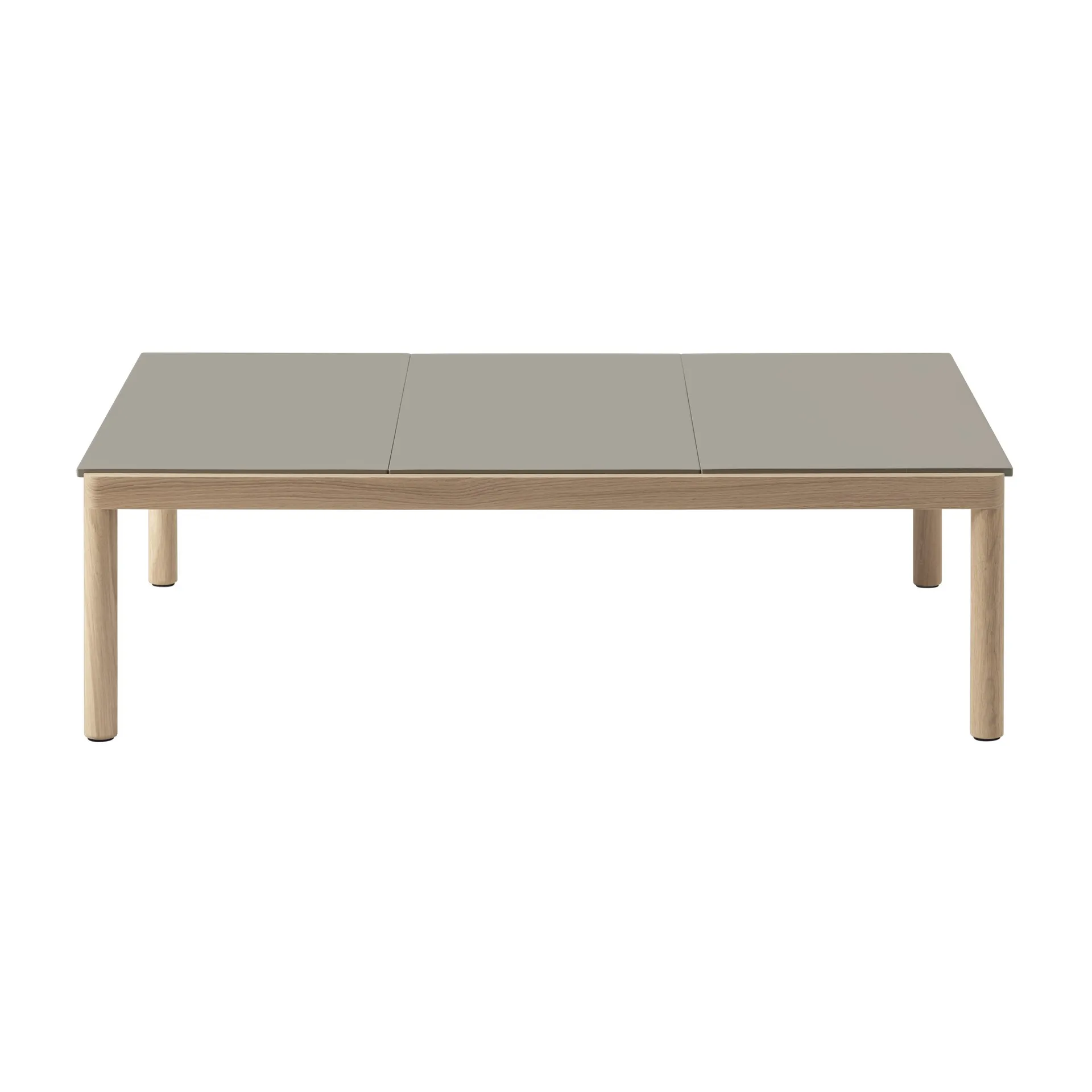 Couple 3 Plain sofabord 120x84x35 cm, Taupe/Oak Muuto