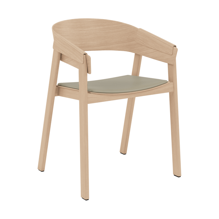 Cover Armchair karmstol med lædersæde - Refine leather stone-oak - Muuto