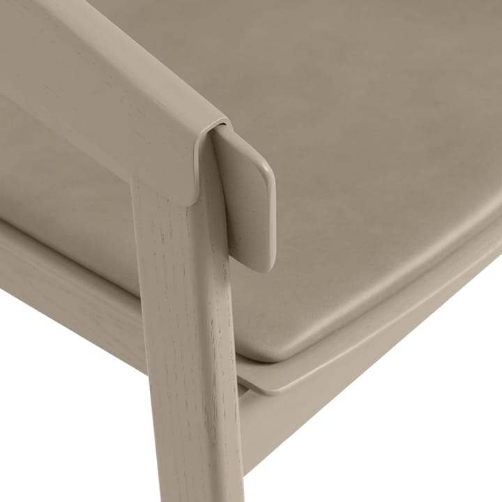 Cover karmstol polstret sæde, Refine leather black, black Muuto