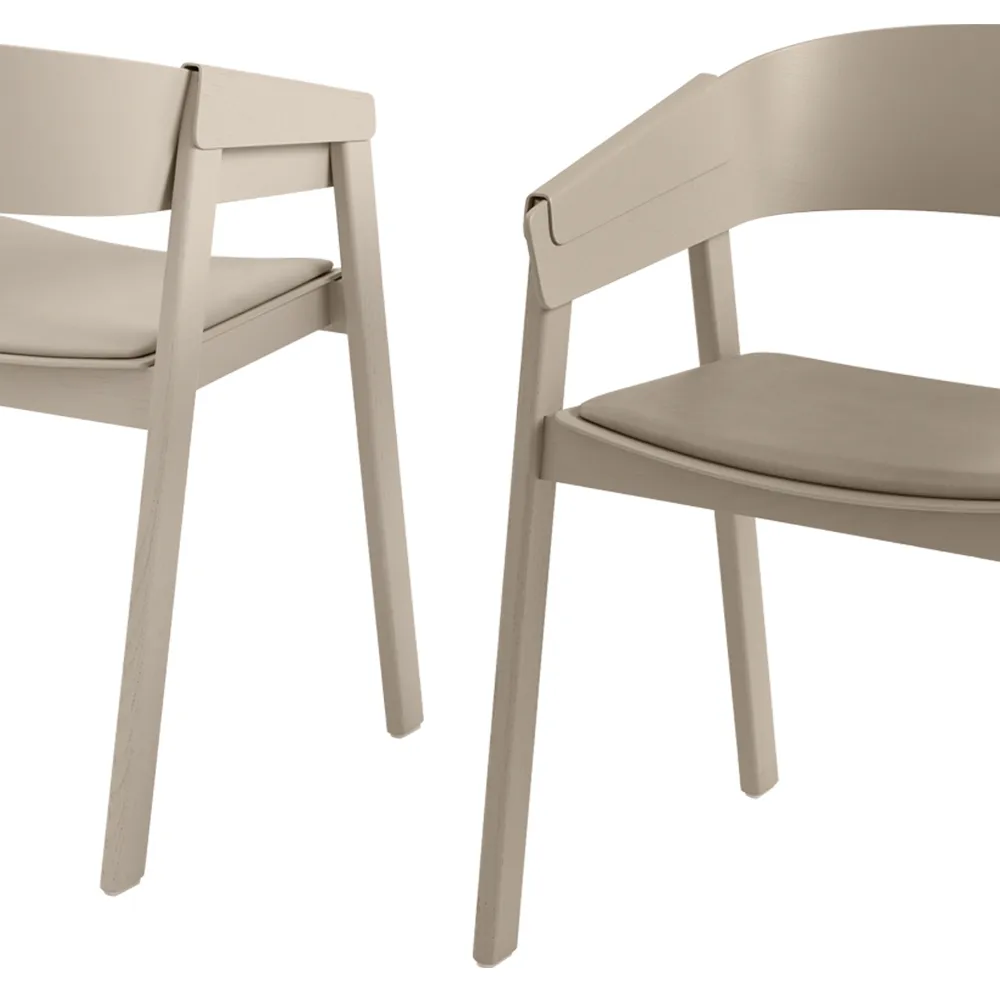 Cover karmstol polstret sæde, Remix 183, black Muuto