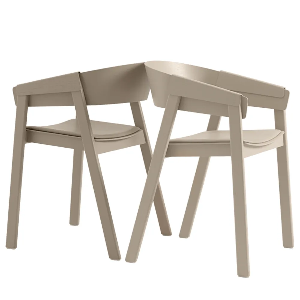 Cover karmstol polstret sæde, Remix 183, black Muuto