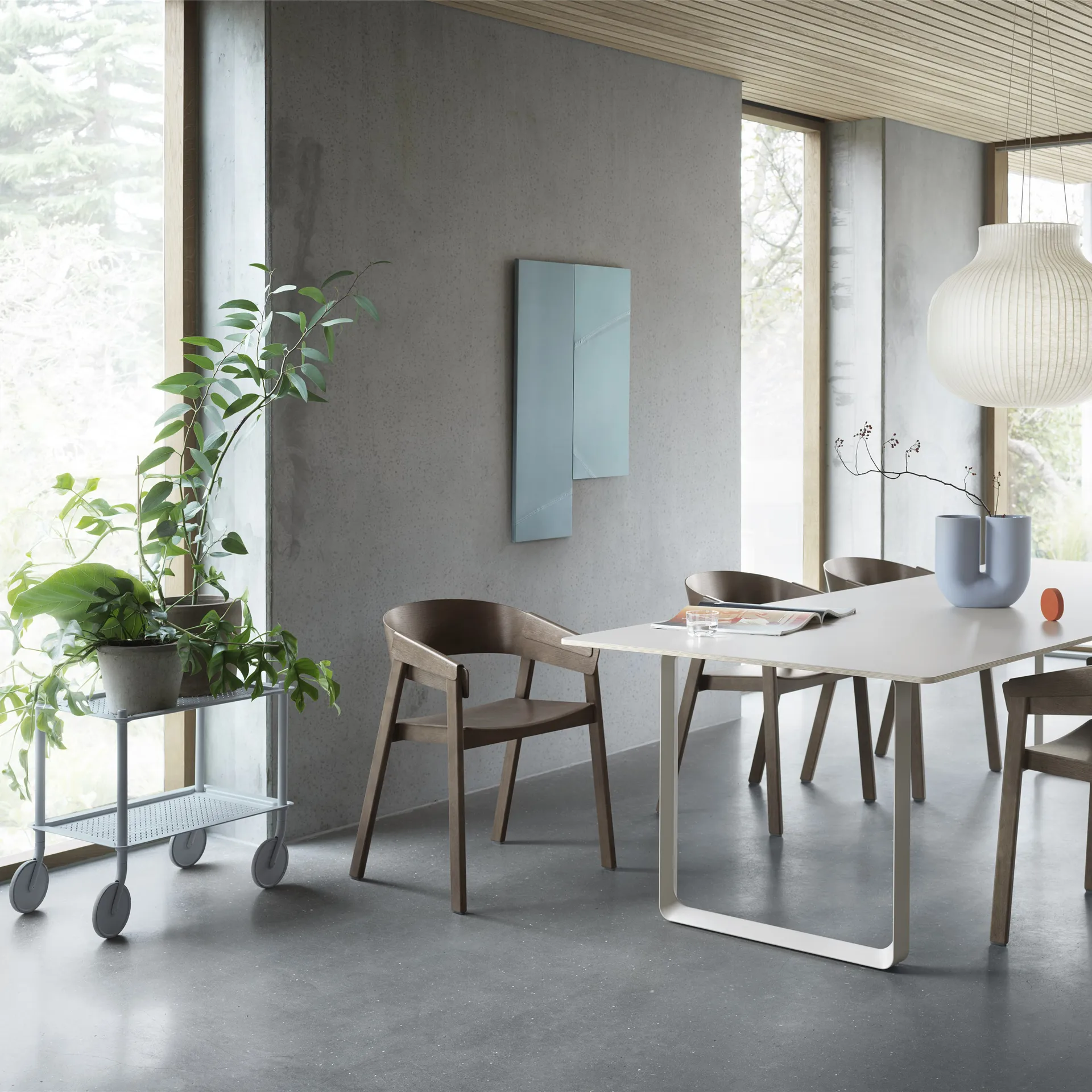 Cover loungestol, Stained dark brown Muuto