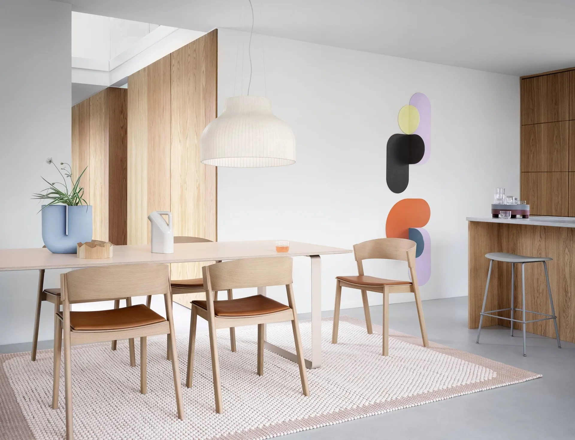 Cover Side Chair leather, Cognac/Eg Muuto