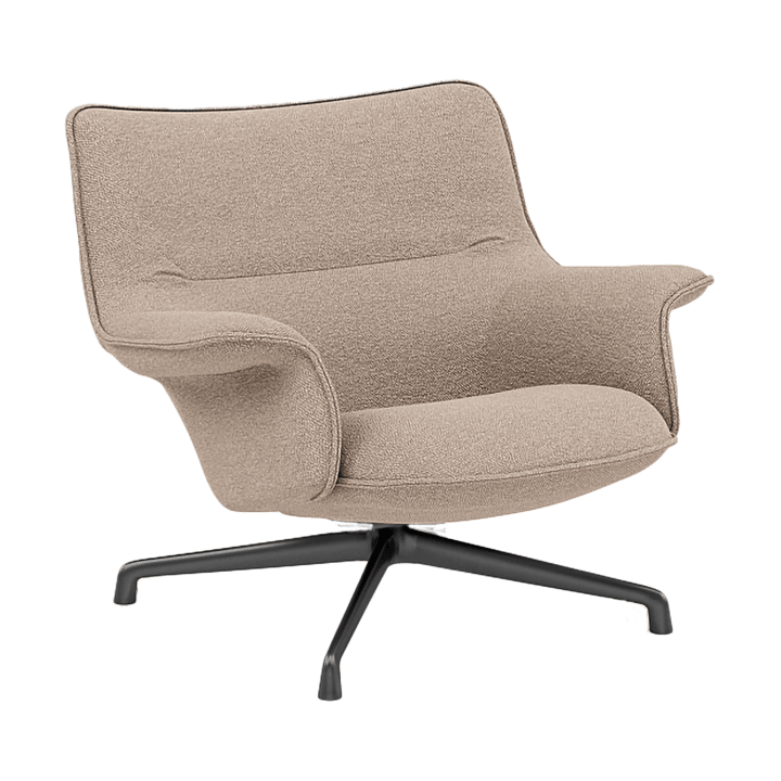 Doze lænestol lav swivel base - Hearth 6 Anthracite/black - Muuto
