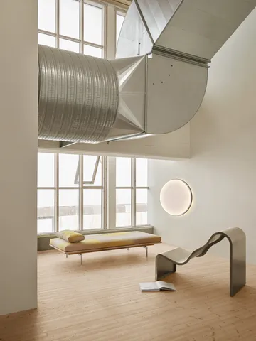 Dream View bænk - Børstet stål, 60 cm - Muuto