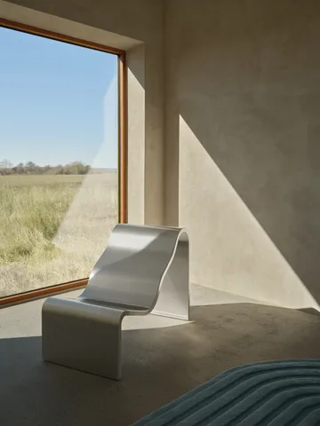 Dream View bænk - Børstet stål, 60 cm - Muuto