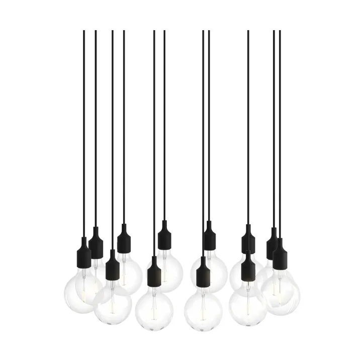 E27 Pendant Cluster 12 pendel lampe - Black - Muuto