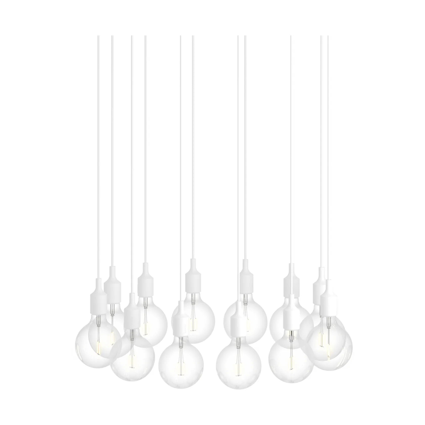 E27 Pendant Cluster 12 pendel lampe, Hvid Muuto
