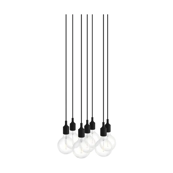 E27 Pendant Cluster 7 pendel lampe - Black - Muuto
