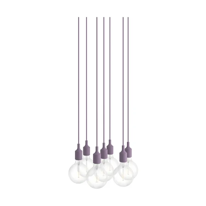 E27 Pendant Cluster 7 pendel lampe - Dusty lilac - Muuto
