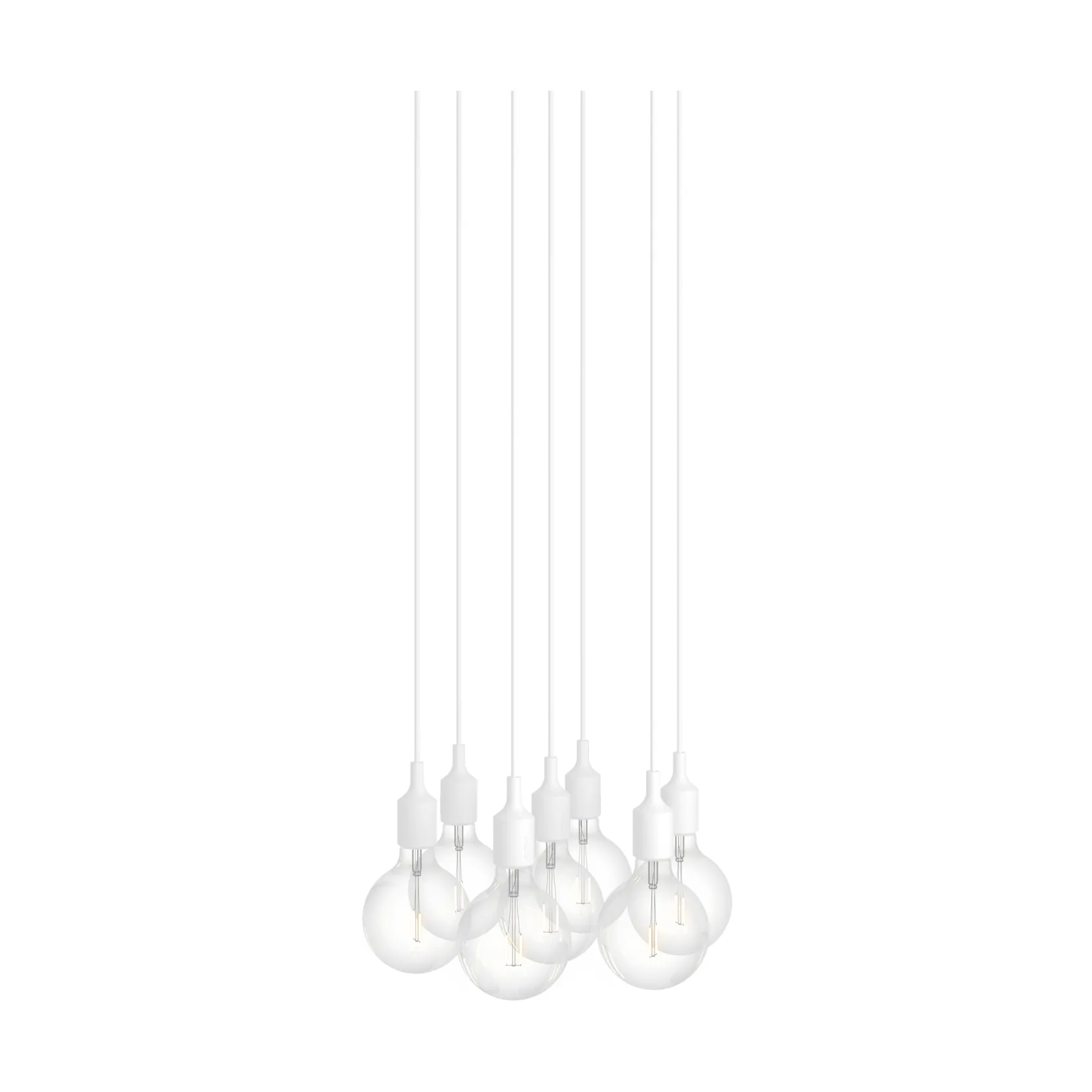 E27 Pendant Cluster 7 pendel lampe, Hvid Muuto