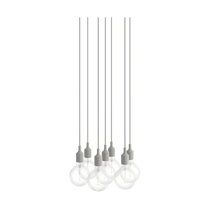 E27 Pendant Cluster 7 pendel lampe - Light grey - Muuto