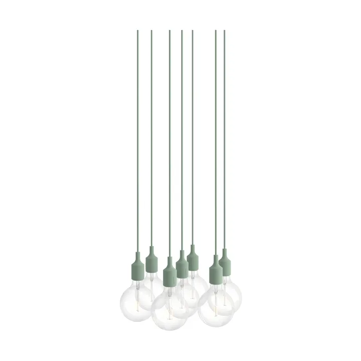 E27 Pendant Cluster 7 pendel lampe - Lysegrøn - Muuto