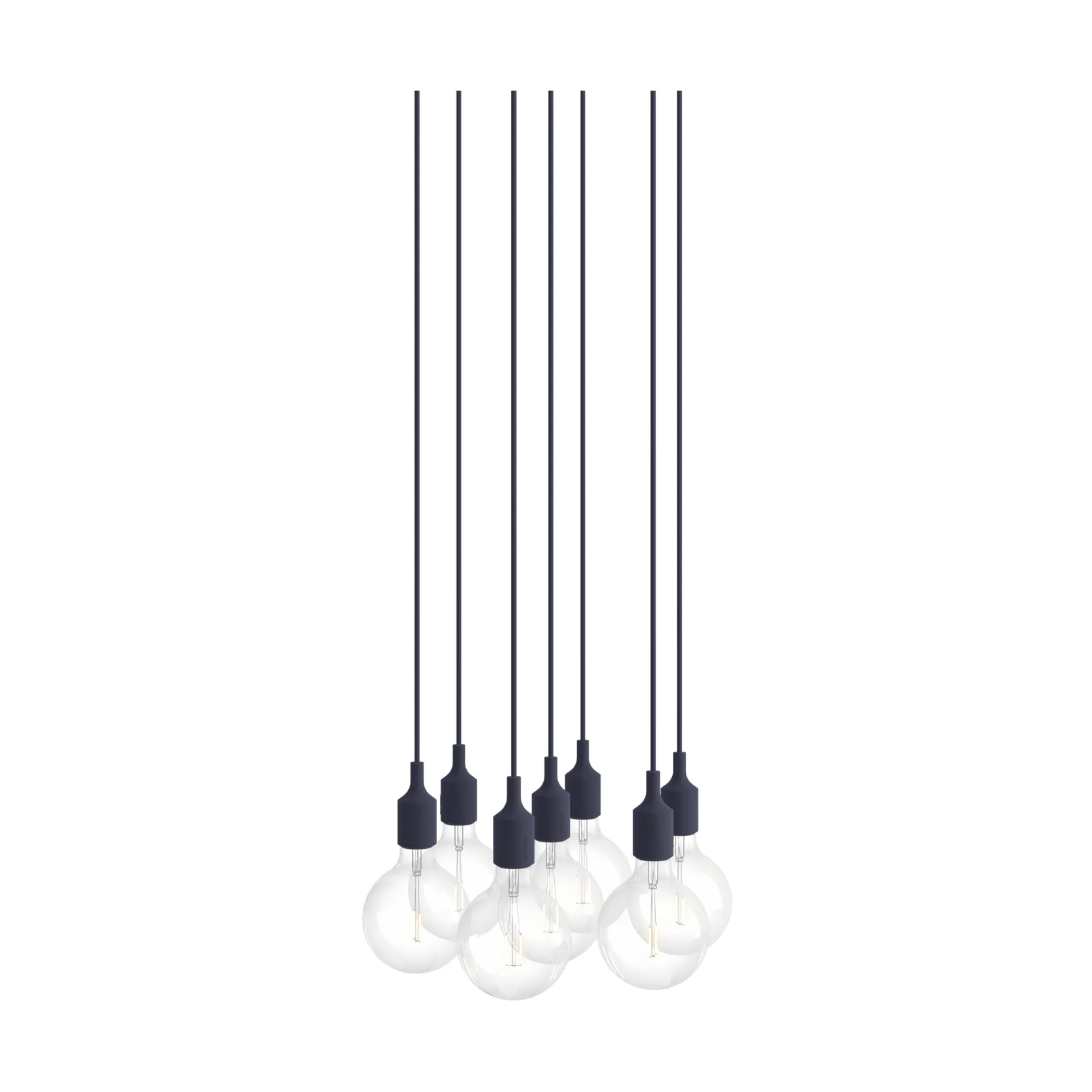 E27 Pendant Cluster 7 pendel lampe, Midnatsblå Muuto