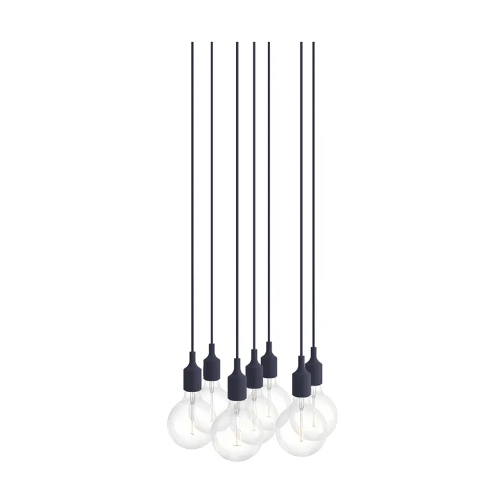 E27 Pendant Cluster 7 pendel lampe - Midnatsblå - Muuto