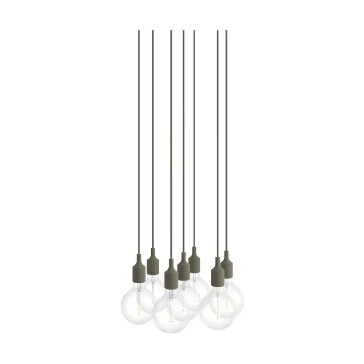 E27 Pendant Cluster 7 pendel lampe - Oliven - Muuto