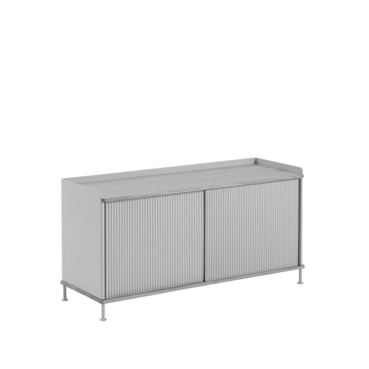 Enfold low sideboard - Grey/Metal - Muuto