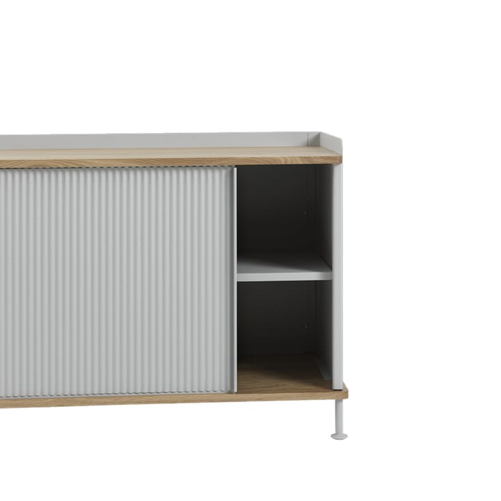 Enfold low sideboard, Grey/Metal Muuto