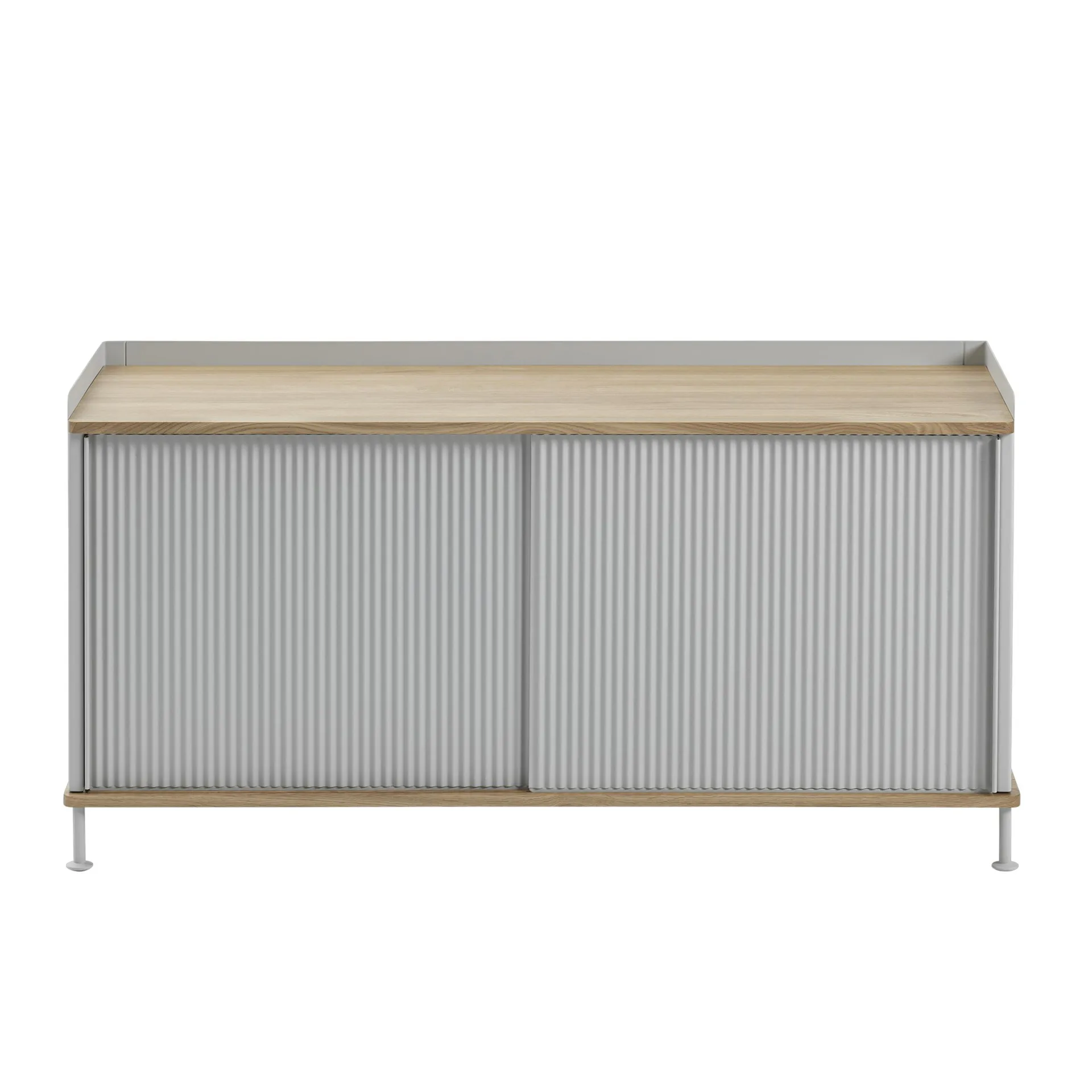 Enfold sidebord, lavt 125x45x63 cm, egetræ, grå Muuto