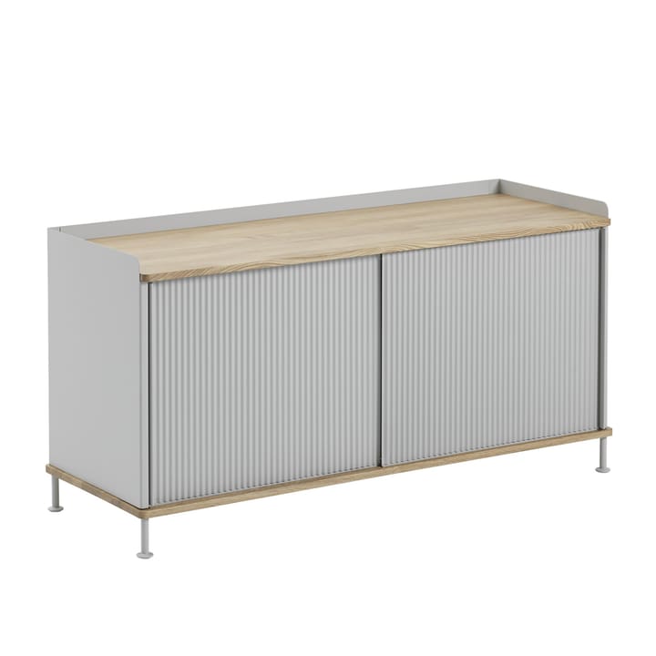 Enfold sidebord, lavt 125x45x63 cm, egetræ, grå Muuto