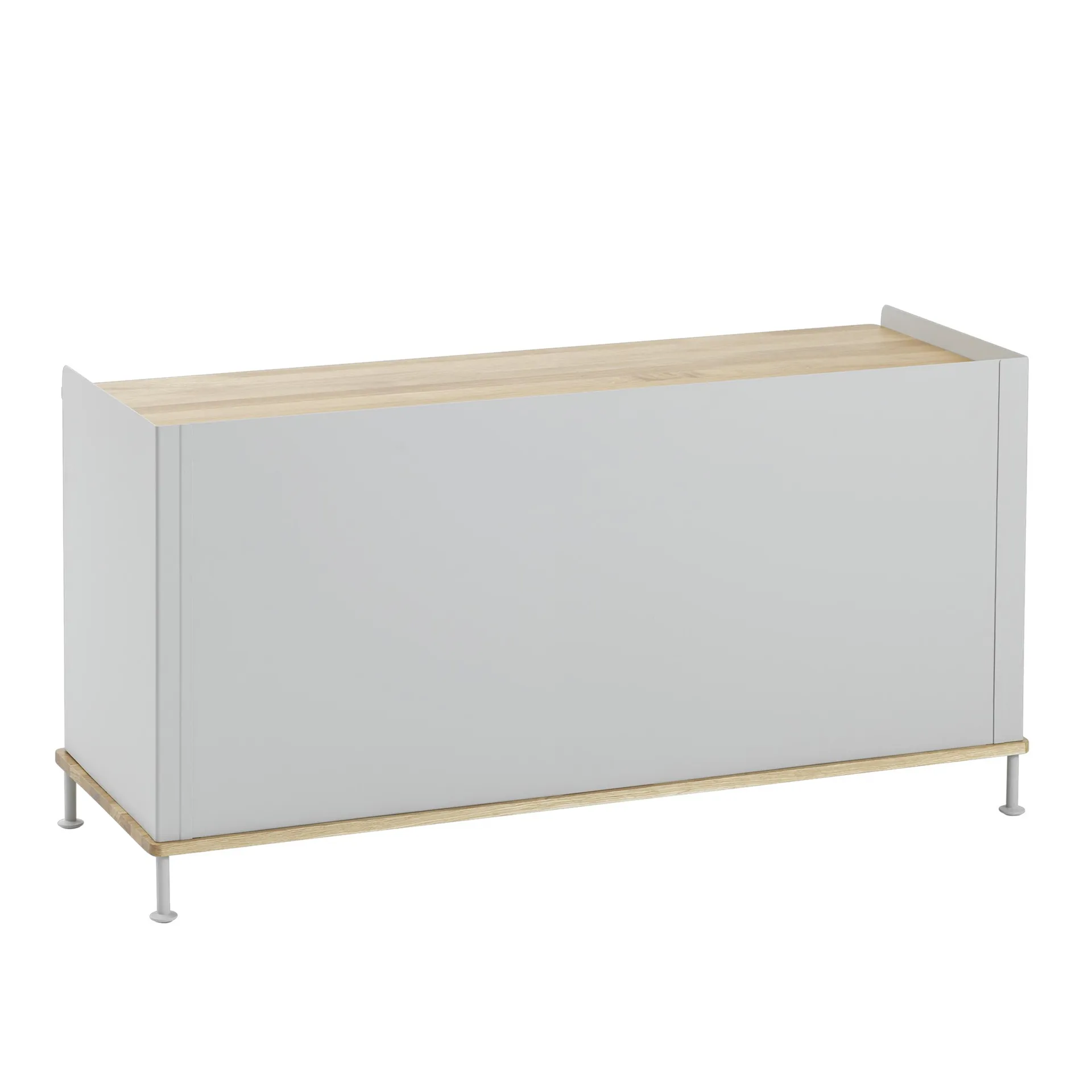 Enfold sidebord, lavt 125x45x63 cm, egetræ, grå Muuto