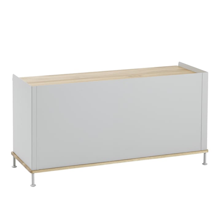 Enfold sidebord, lavt 125x45x63 cm - egetræ, grå - Muuto