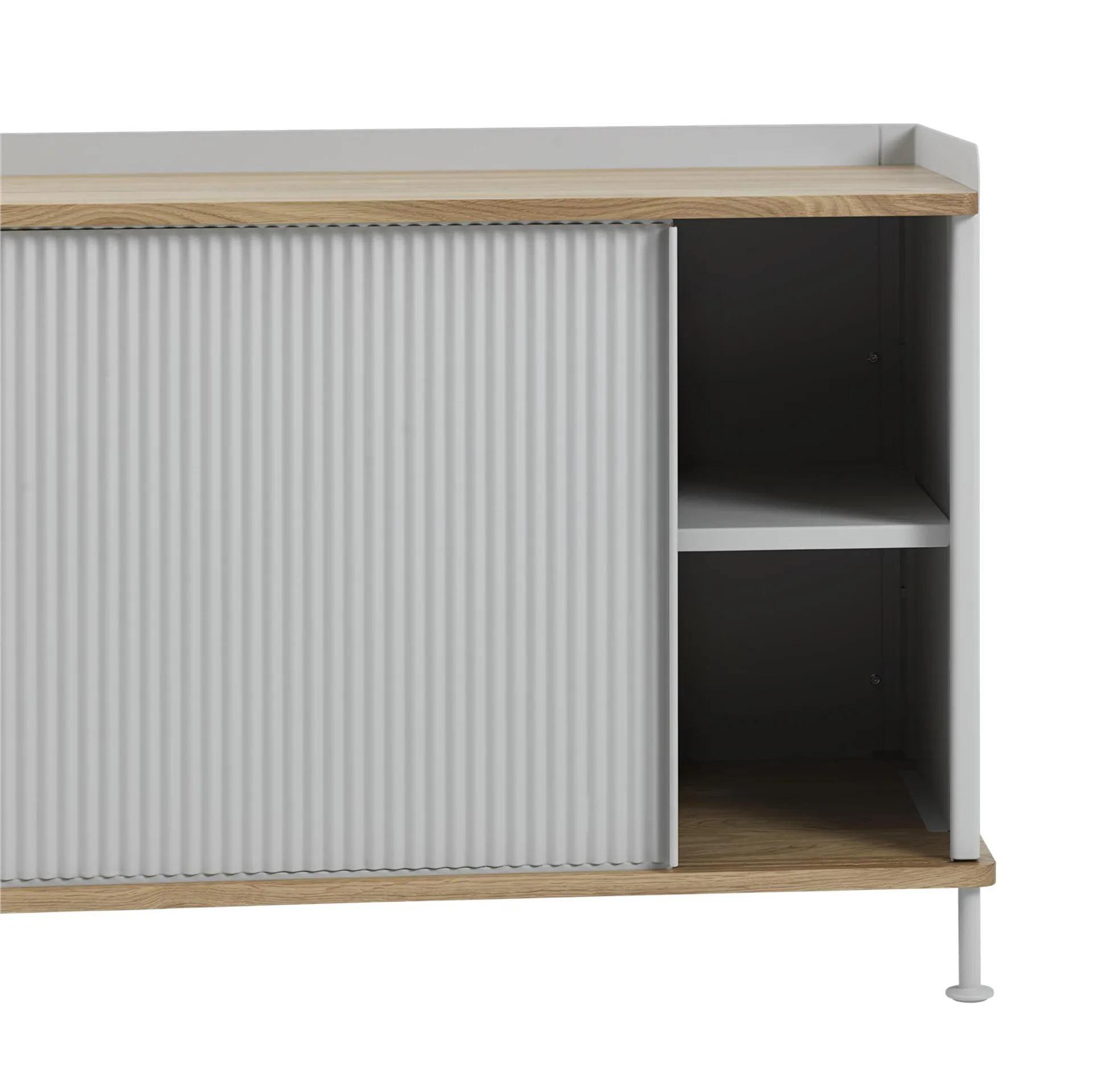 Enfold sidebord, lavt 125x45x63 cm, egetræ, grå Muuto