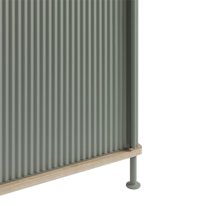 Enfold sidebord, lavt 125x45x63 cm, egetræ, grøn Muuto