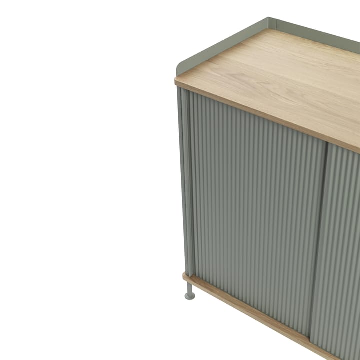 Enfold sidebord, lavt 125x45x63 cm, egetræ, grøn Muuto