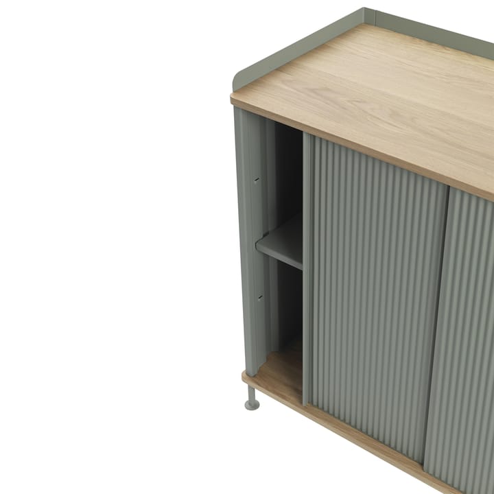 Enfold sidebord, lavt 125x45x63 cm, egetræ, grøn Muuto