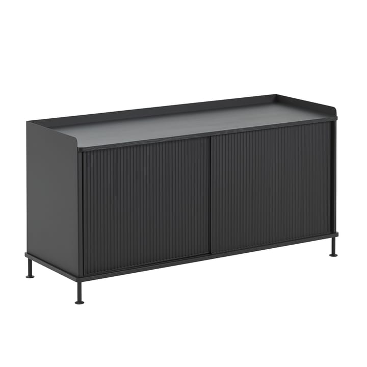 Enfold sidebord, lavt 125x45x63 cm, sort, sort Muuto