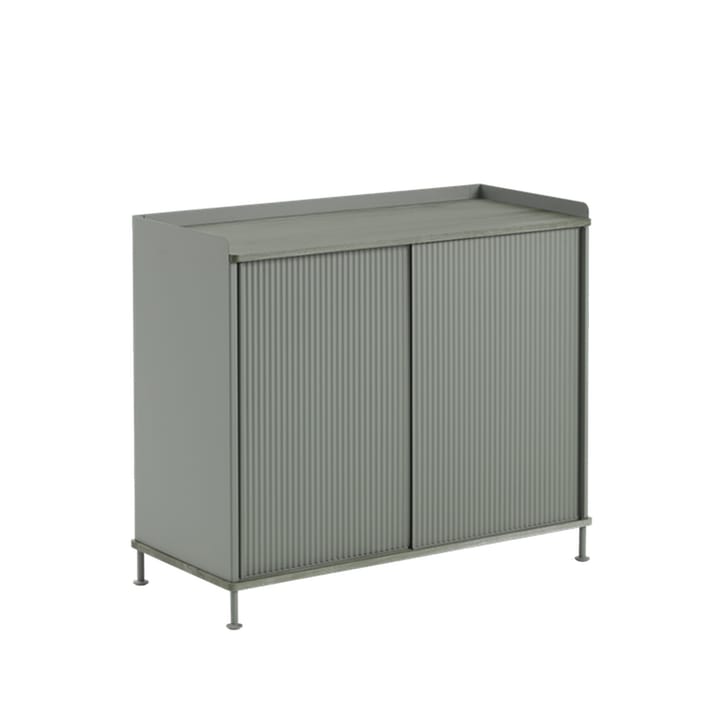 Enfold tall sideboard - Dusty green/Metal - Muuto