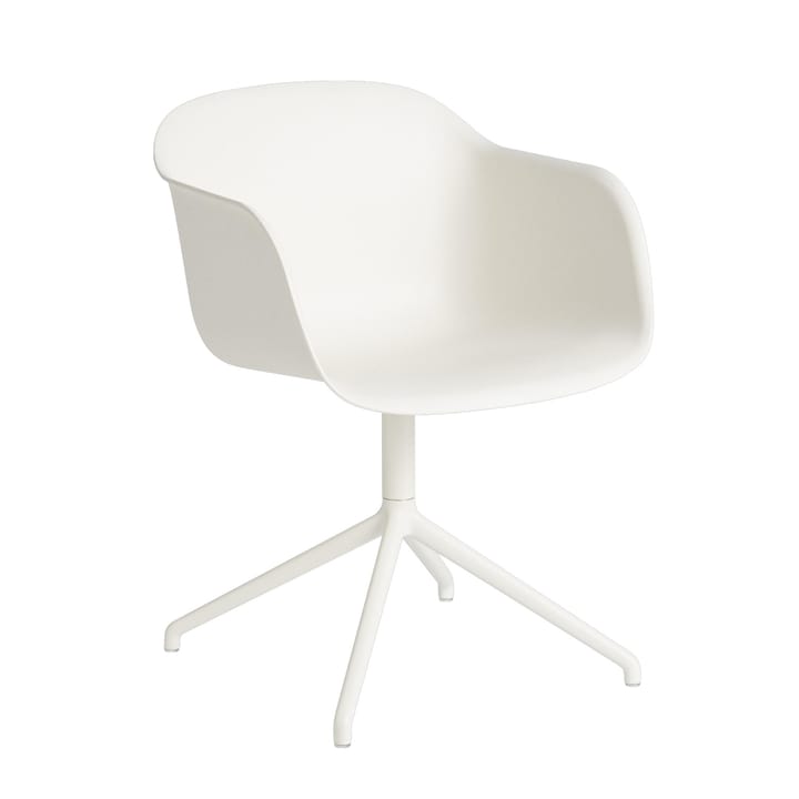 Fiber armchair drejebase kontorstol - hvid - Muuto