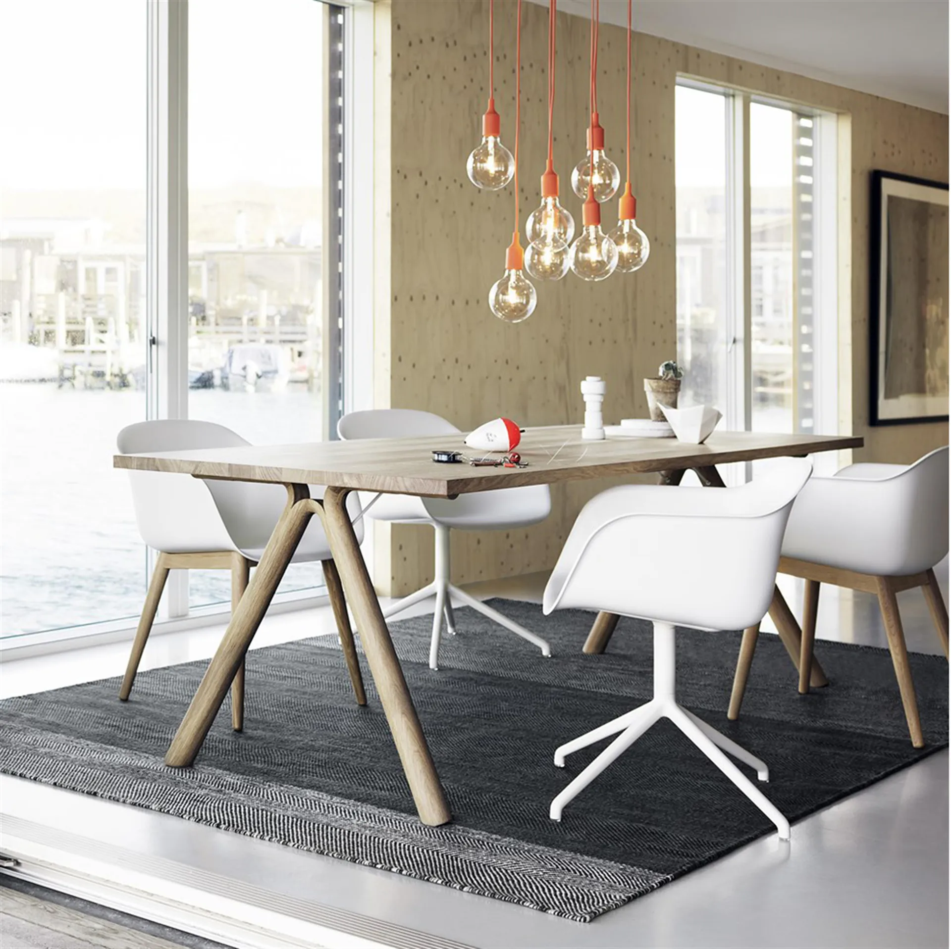 Fiber armchair drejebase kontorstol, hvid Muuto