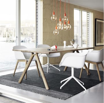 Fiber armchair drejebase kontorstol - hvid - Muuto