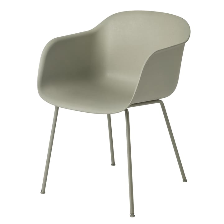 Fiber chair stol med armlæn - dusty green (grøn) - Muuto