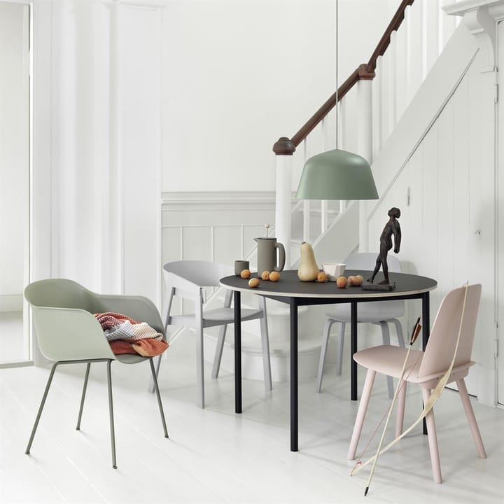 Fiber chair stol med armlæn, dusty green (grøn) Muuto