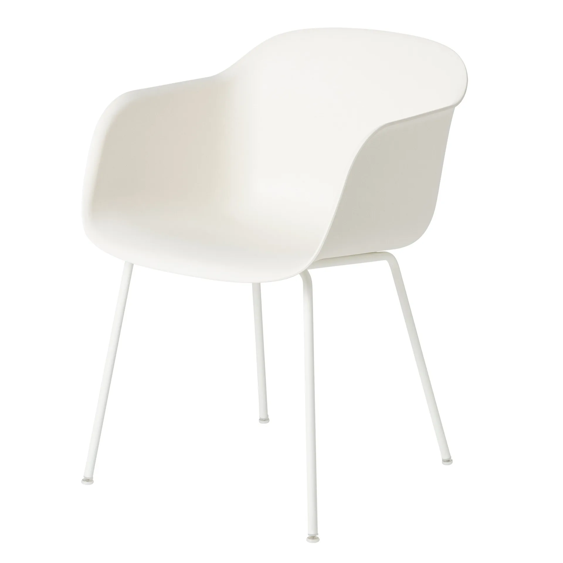 Fiber chair stol med armlæn, hvid Muuto