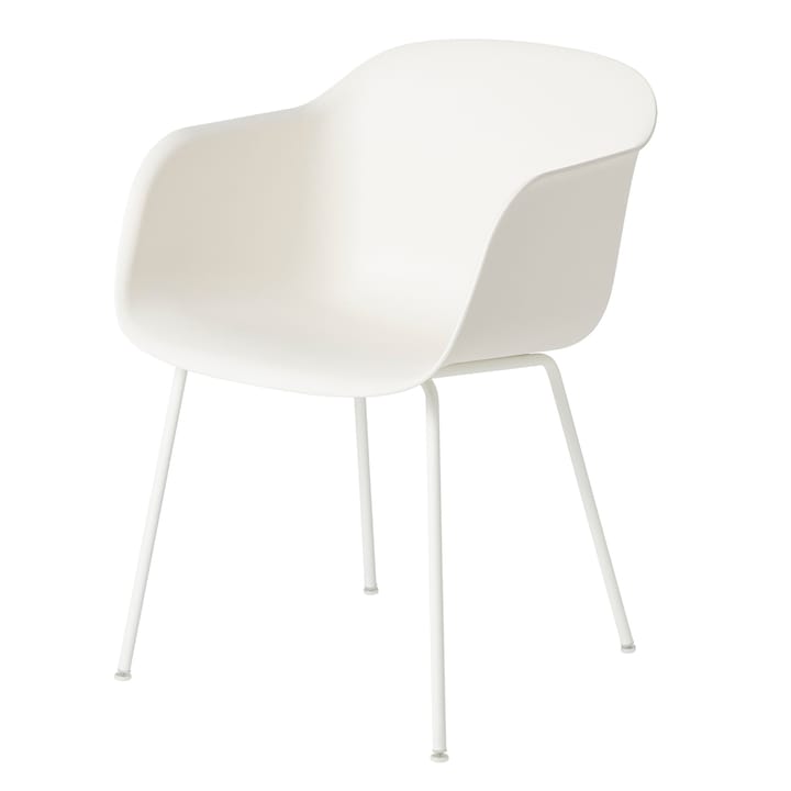 Fiber chair stol med armlæn - hvid - Muuto