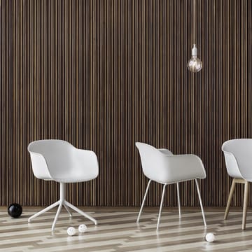 Fiber chair stol med armlæn - hvid - Muuto