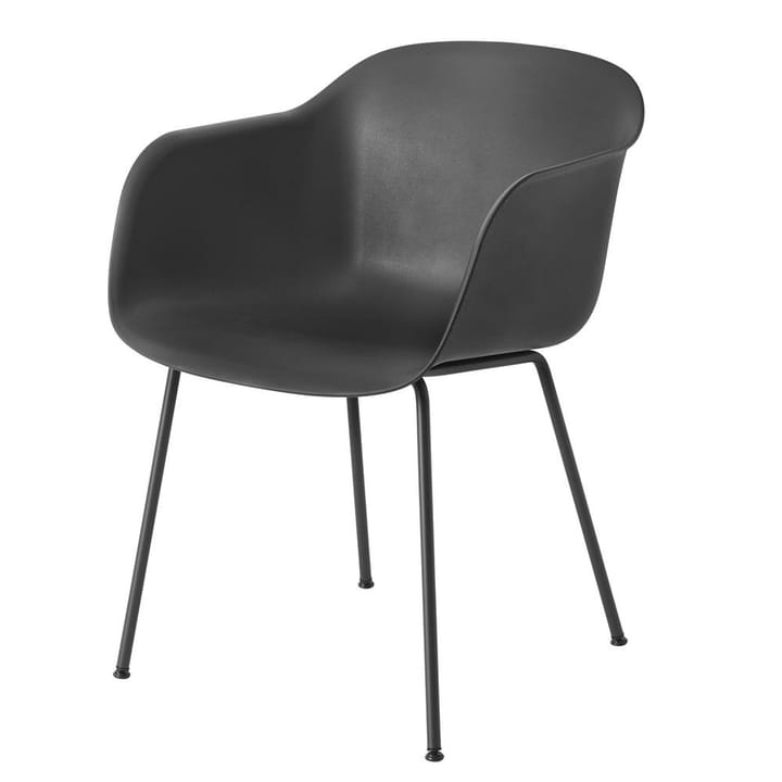Fiber chair stol med armlæn - sort - Muuto