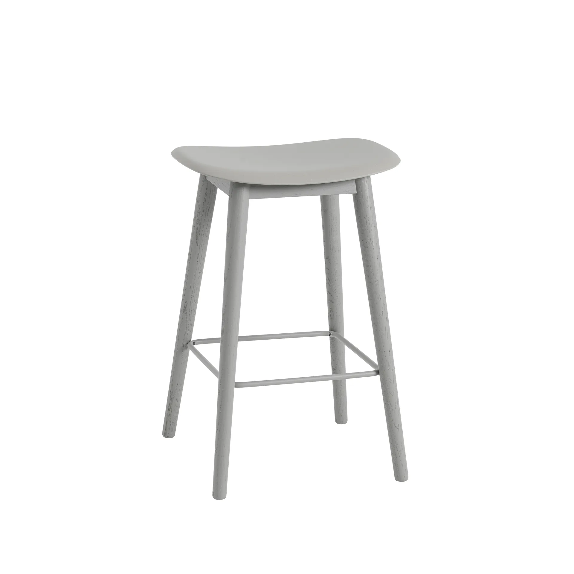 Fiber counter stool 65 cm, grey, grå ben Muuto