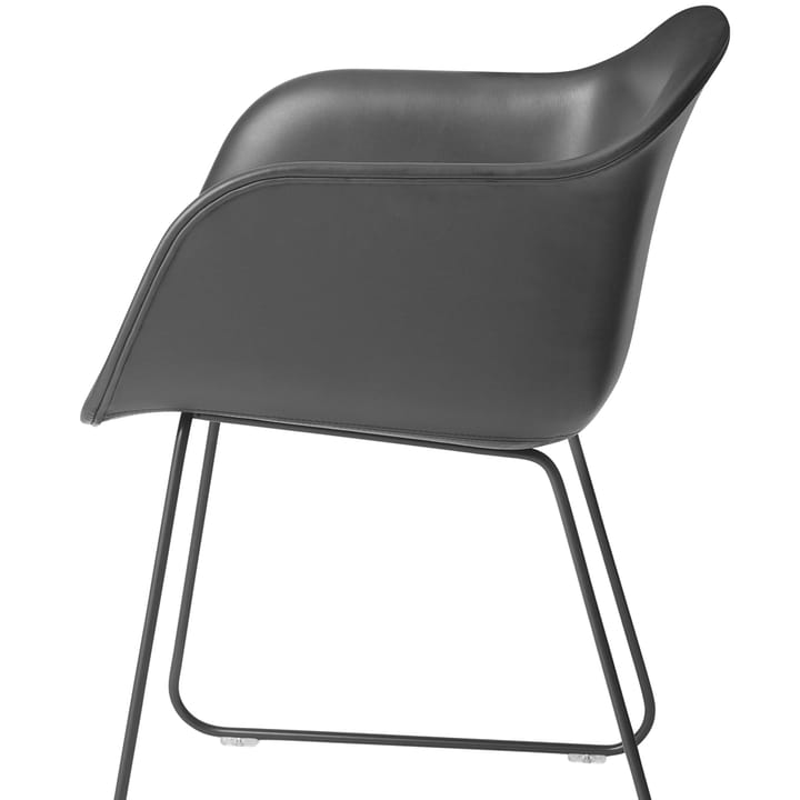 Fiber karmstol sled base, grey, grå meder Muuto