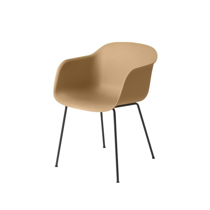 Fiber karmstol tube base - Ochre/Anthracite Black - Muuto